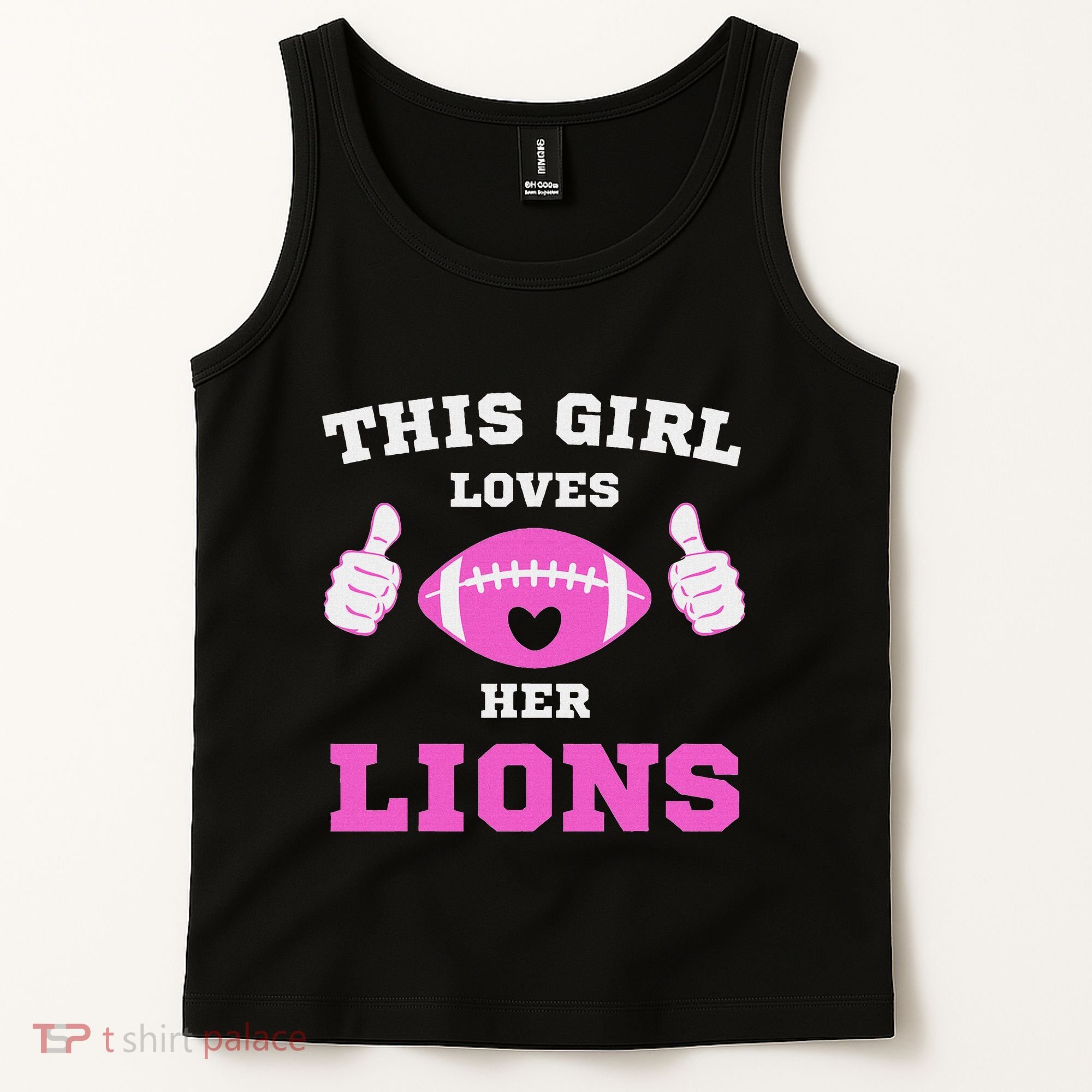 This Girl Loves Her Lions Pinky Leopard Tank Top