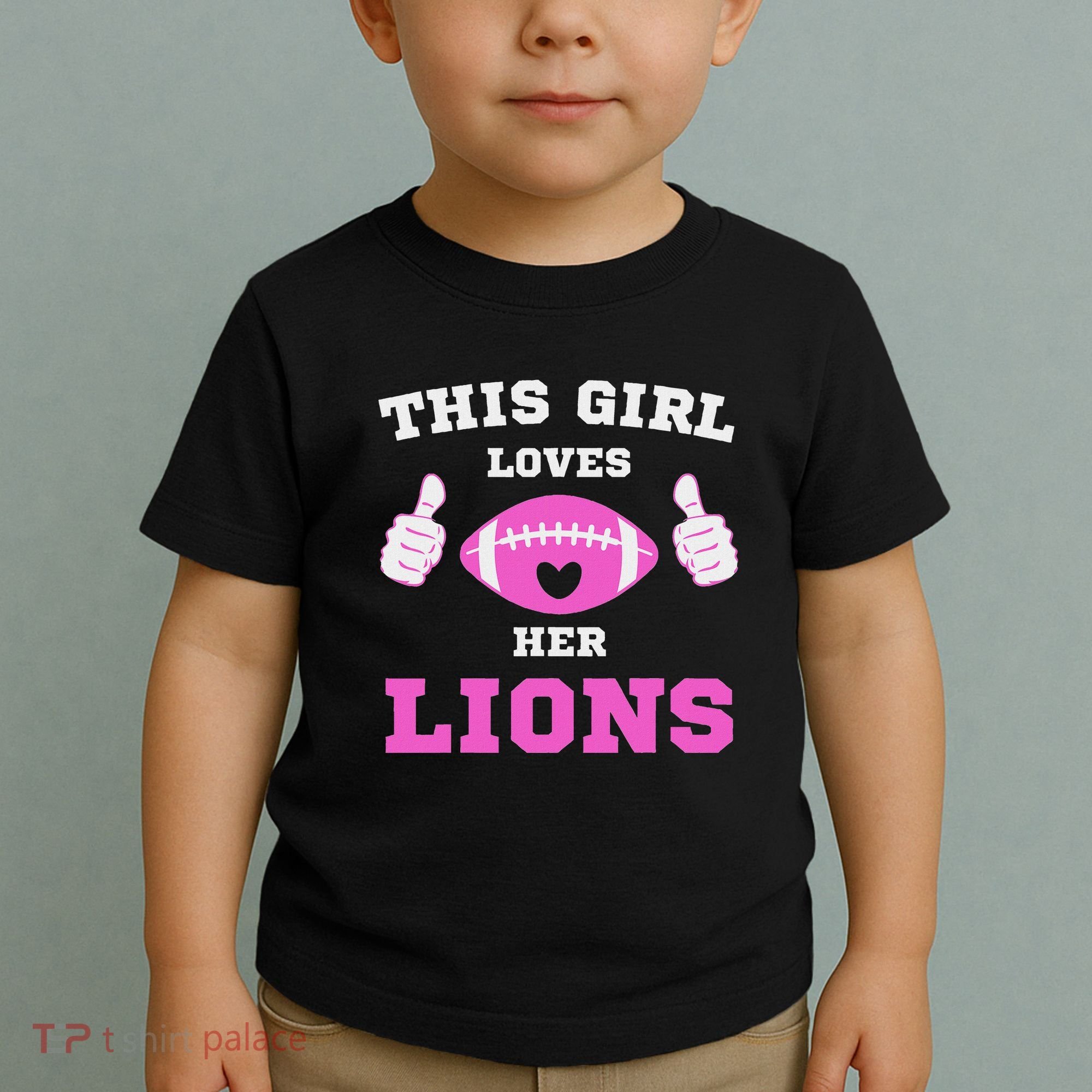 This Girl Loves Her Lions Pinky Leopard Toddler T-Shirt