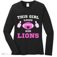 This Girl Loves Her Lions Pinky Leopard Women's Long Sleeve Shirt thumb 0