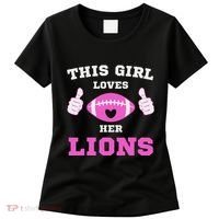 This Girl Loves Her Lions Pinky Leopard Women's T-Shirt thumb 0