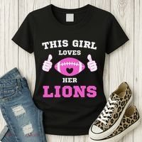 This Girl Loves Her Lions Pinky Leopard Women's T-Shirt thumb 3