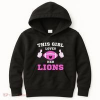 This Girl Loves Her Lions Pinky Leopard Kids Hoodie thumb 0