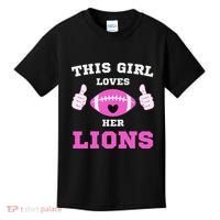 This Girl Loves Her Lions Pinky Leopard Kids T-Shirt thumb 0