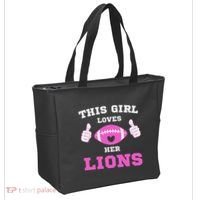 This Girl Loves Her Lions Pinky Leopard Tote Bag thumb 2