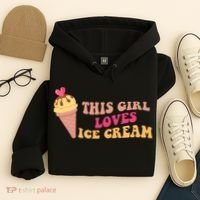 This Girl Loves Ice Cream Cute Gift Hoodie thumb 4
