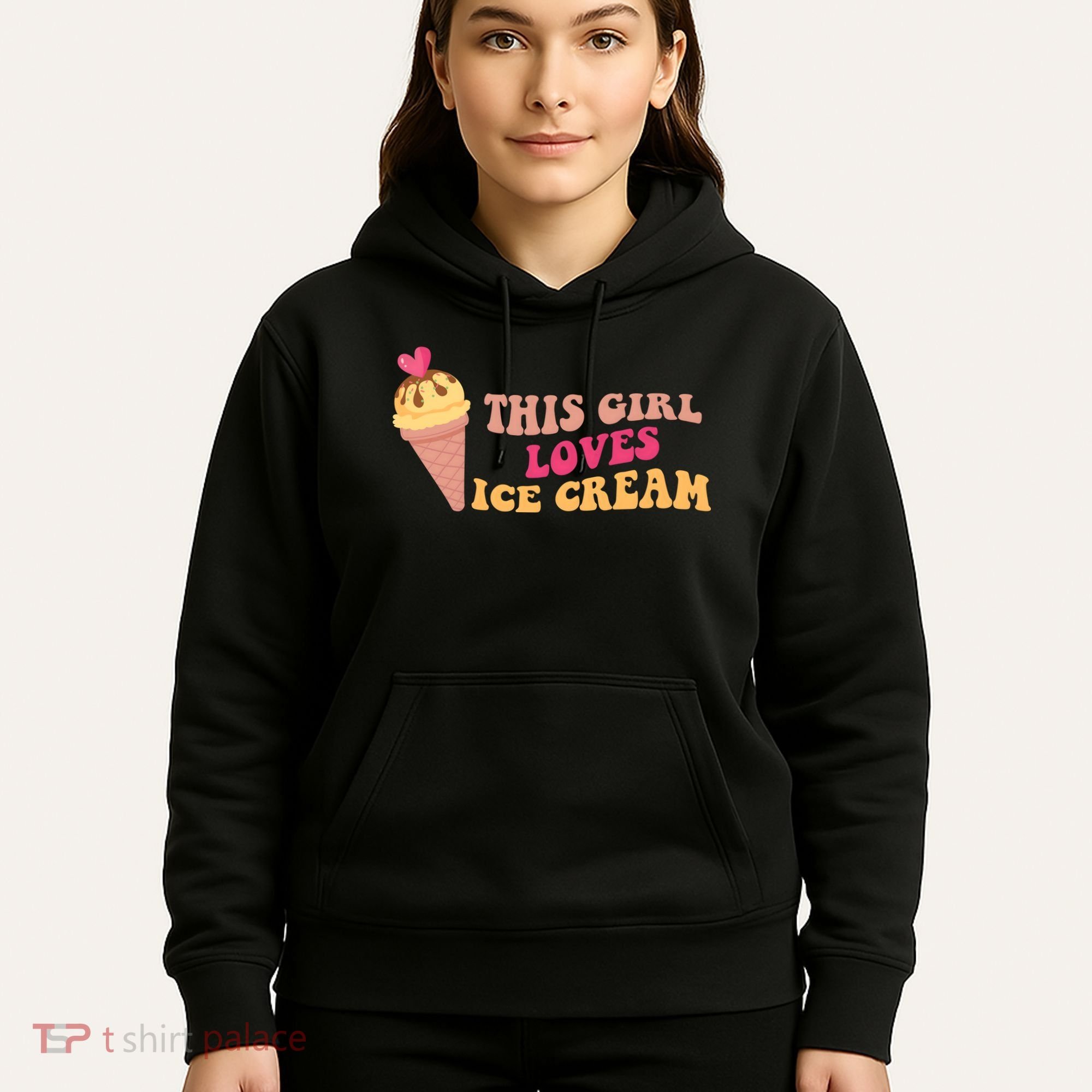 This Girl Loves Ice Cream Cute Gift Hoodie
