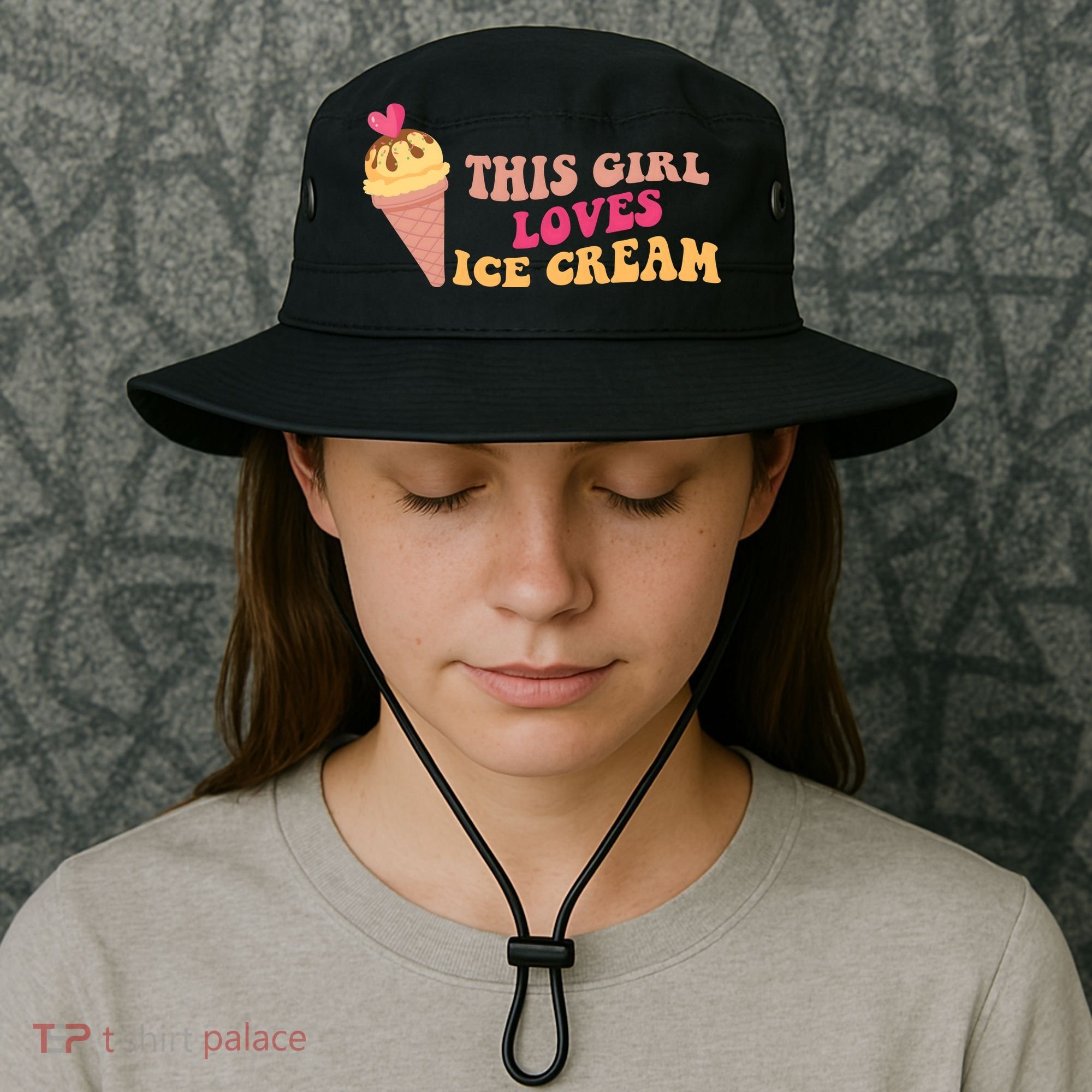 This Girl Loves Ice Cream Cute Gift Bucket Hat