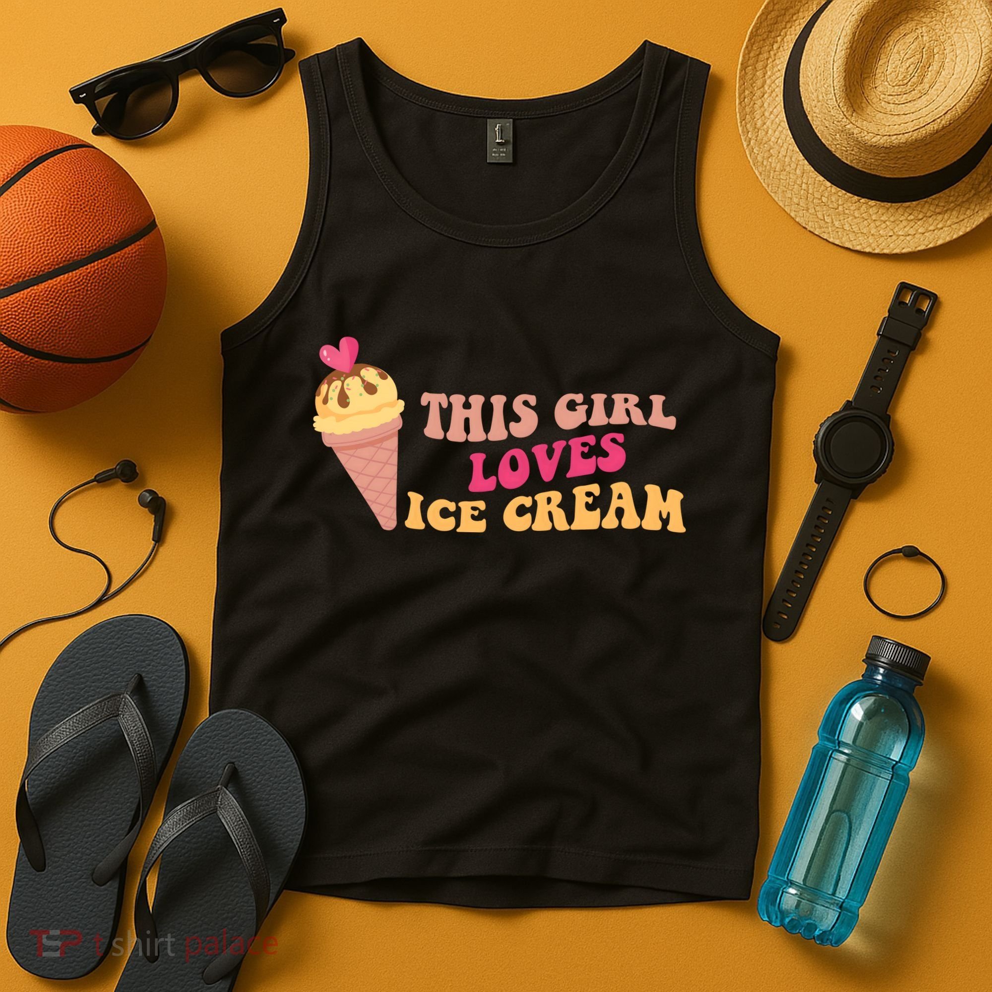 This Girl Loves Ice Cream Cute Gift Tank Top