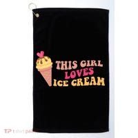This Girl Loves Ice Cream Cute Gift Golf Towel thumb 0
