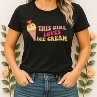 This Girl Loves Ice Cream Cute Gift Women's T-Shirt thumb 2