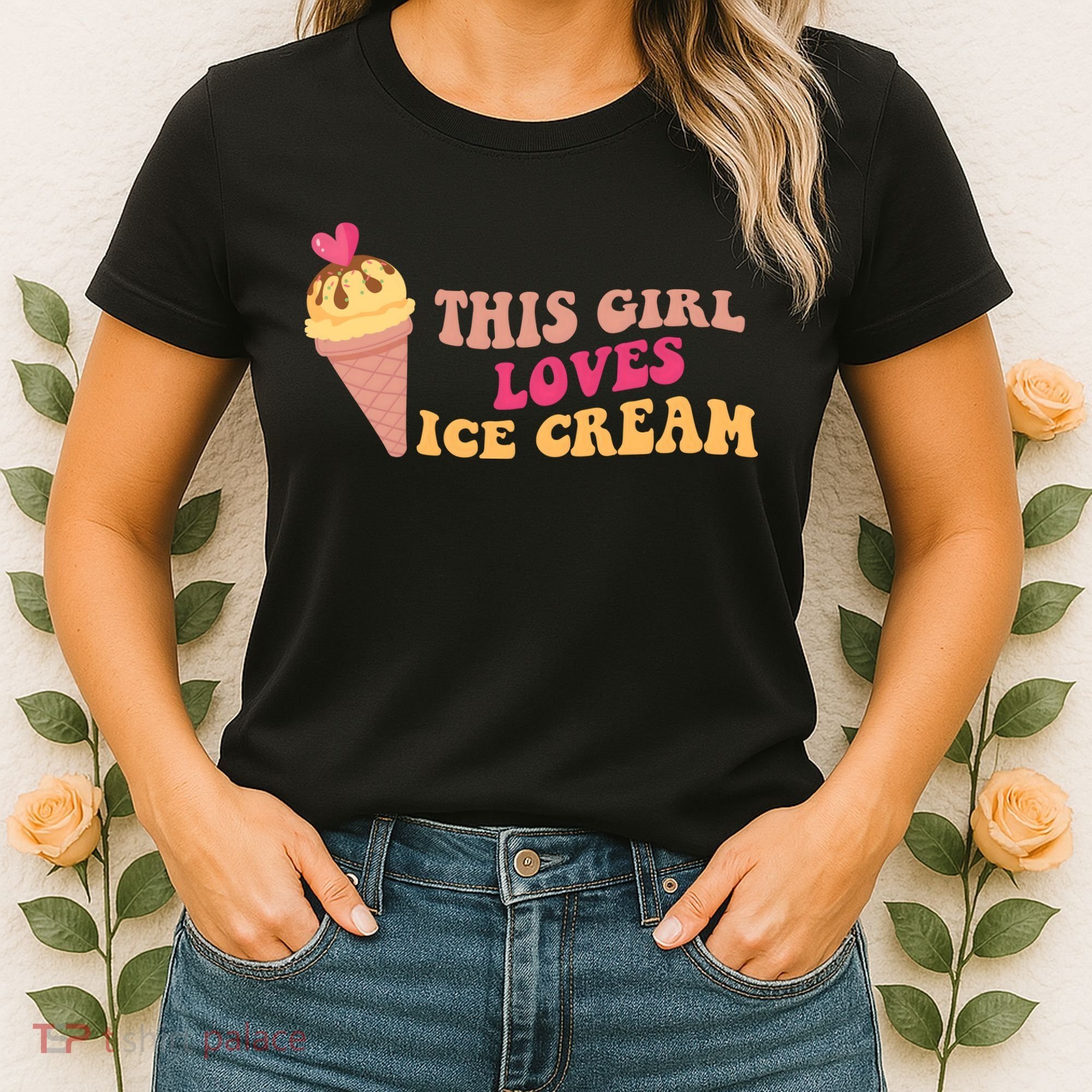 This Girl Loves Ice Cream Cute Gift Women's T-Shirt