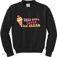 This Girl Loves Ice Cream Cute Gift Kids Sweatshirt thumb 0