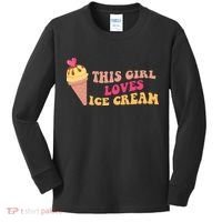 This Girl Loves Ice Cream Cute Gift Kids Long Sleeve Shirt thumb 0