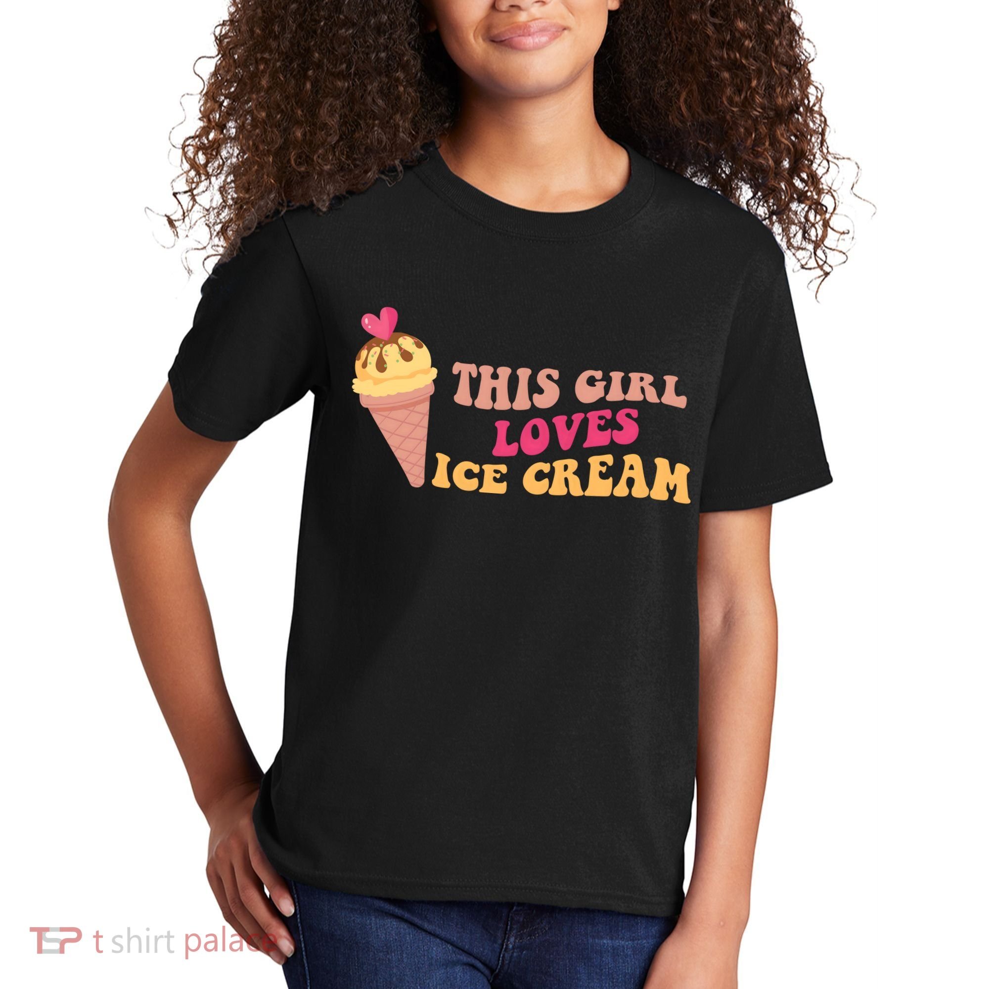 This Girl Loves Ice Cream Cute Gift Kids T-Shirt