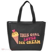 This Girl Loves Ice Cream Cute Gift Tote Bag thumb 0