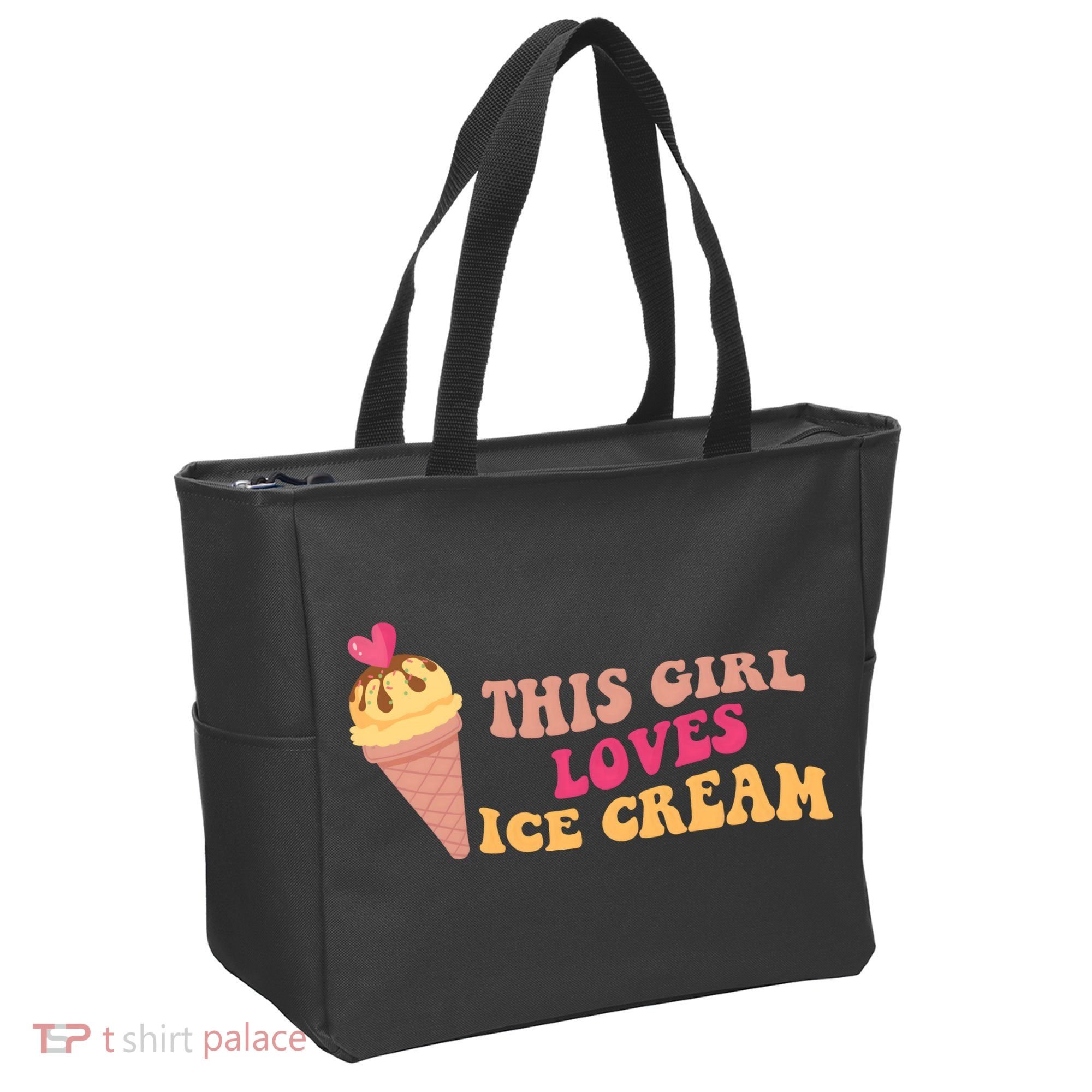 This Girl Loves Ice Cream Cute Gift Tote Bag