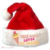 This Girl Loves Ice Cream Cute Gift Santa Hat thumb 0