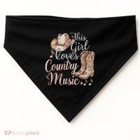 This Girl Loves Country Music USA-Made Doggie Bandana thumb 0