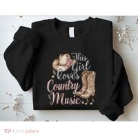 This Girl Loves Country Music Sweatshirt thumb 2