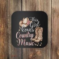 This Girl Loves Country Music Coaster thumb 0