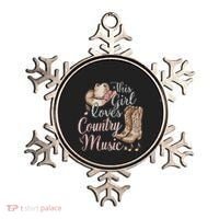 This Girl Loves Country Music Ornament thumb 0