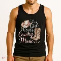 This Girl Loves Country Music Tank Top thumb 3