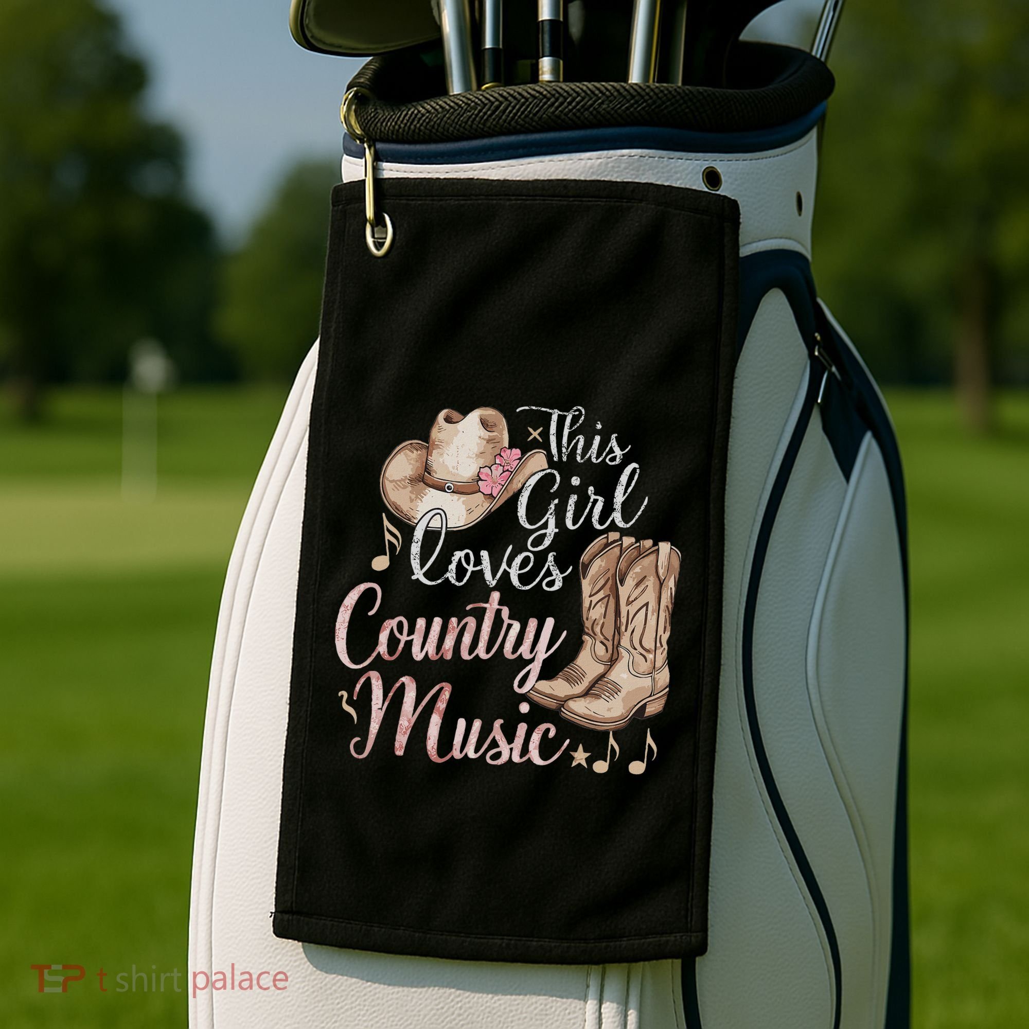 This Girl Loves Country Music Golf Towel