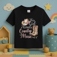 This Girl Loves Country Music Toddler T-Shirt thumb 3