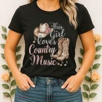 This Girl Loves Country Music Women's T-Shirt thumb 2