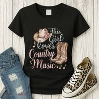 This Girl Loves Country Music Women's T-Shirt thumb 3