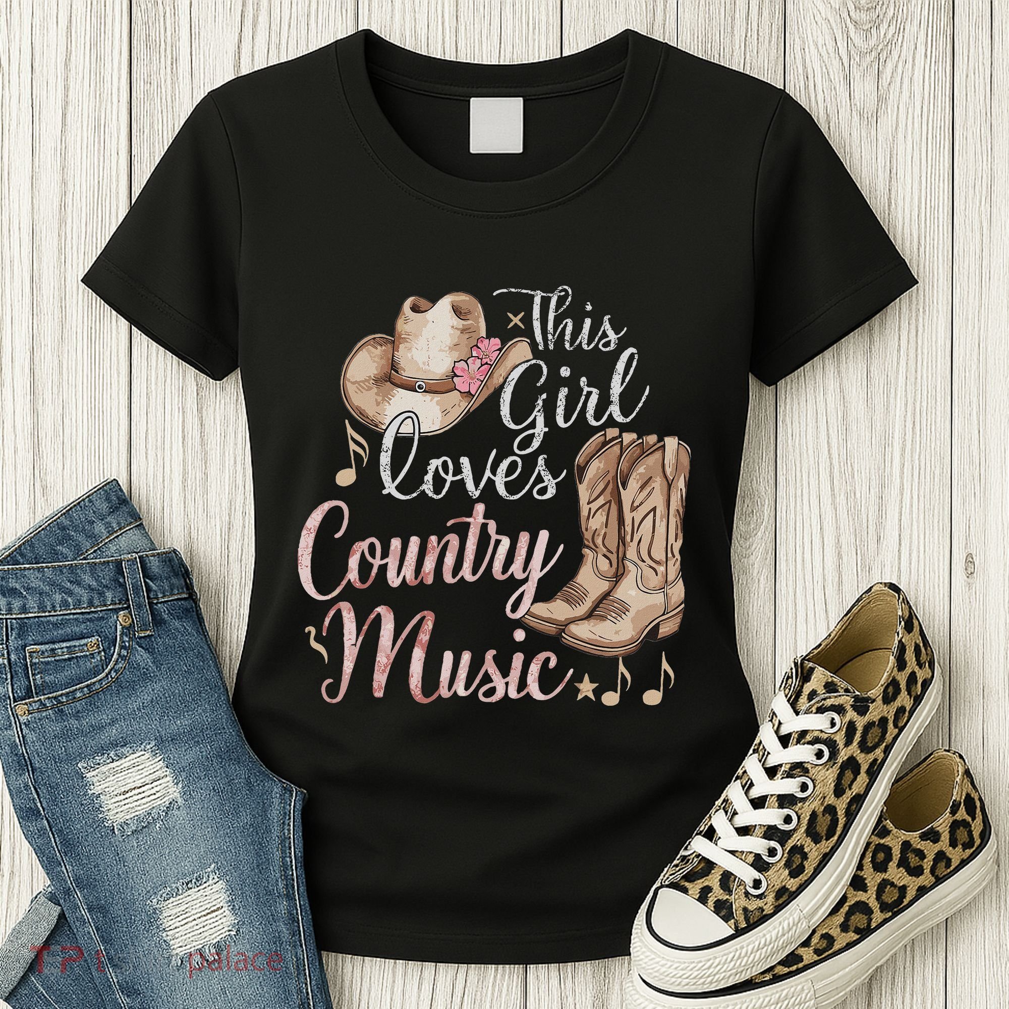 This Girl Loves Country Music Women's T-Shirt