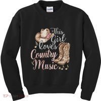 This Girl Loves Country Music Kids Sweatshirt thumb 0