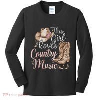 This Girl Loves Country Music Kids Long Sleeve Shirt thumb 0