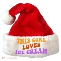 This Girl Loves Ice Cream Retro Cute Santa Hat thumb 0