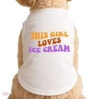 This Girl Loves Ice Cream Retro Cute Doggie Tank thumb 0