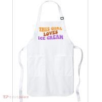 This Girl Loves Ice Cream Retro Cute Apron thumb 0