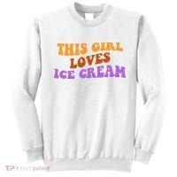 This Girl Loves Ice Cream Retro Cute Sweatshirt thumb 0