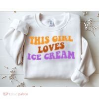 This Girl Loves Ice Cream Retro Cute Sweatshirt thumb 2
