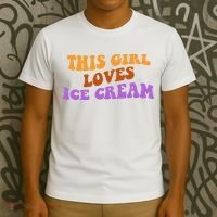 This Girl Loves Ice Cream Retro Cute T-Shirt thumb 3