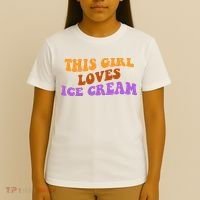 This Girl Loves Ice Cream Retro Cute T-Shirt thumb 4