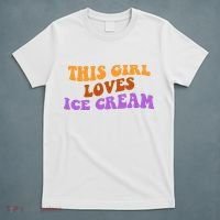 This Girl Loves Ice Cream Retro Cute T-Shirt thumb 5