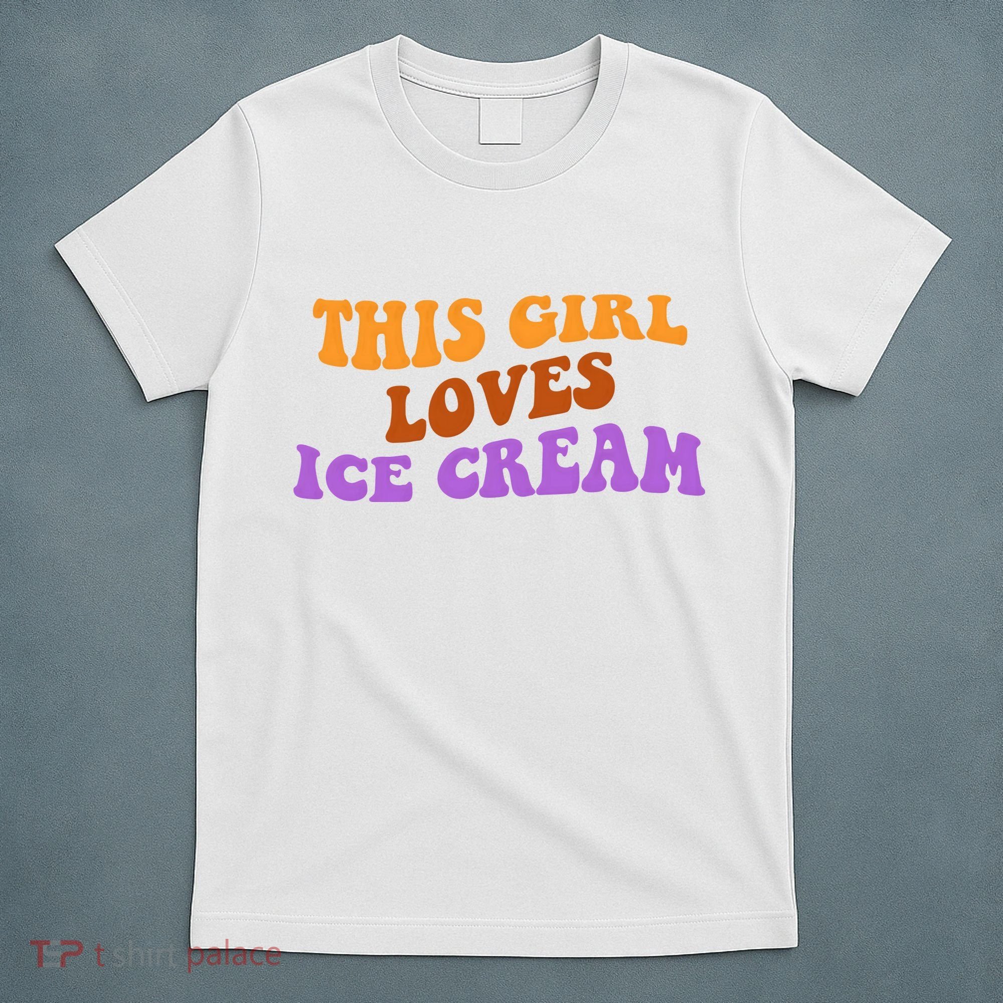 This Girl Loves Ice Cream Retro Cute T-Shirt