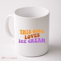 This Girl Loves Ice Cream Retro Cute Coffee Mug thumb 0