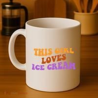 This Girl Loves Ice Cream Retro Cute Coffee Mug thumb 4