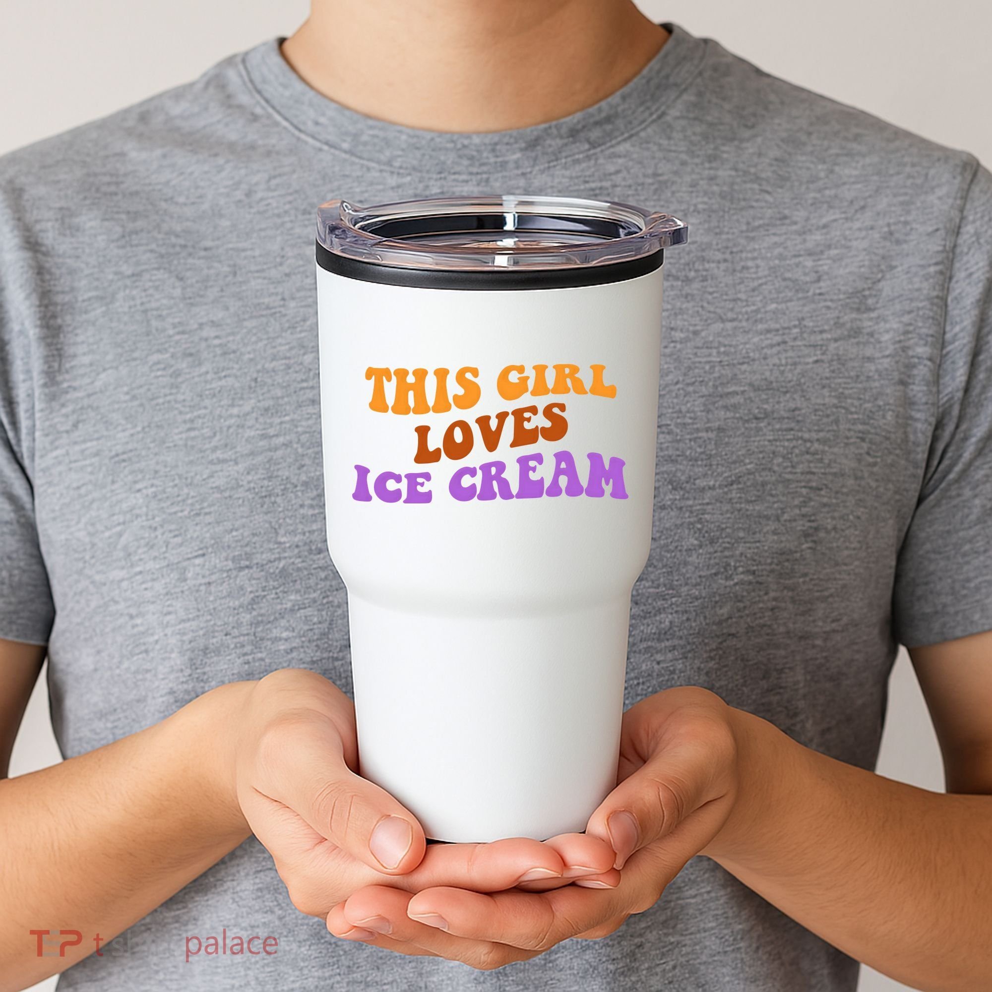 This Girl Loves Ice Cream Retro Cute Tumbler