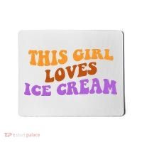 This Girl Loves Ice Cream Retro Cute Mousepad thumb 0