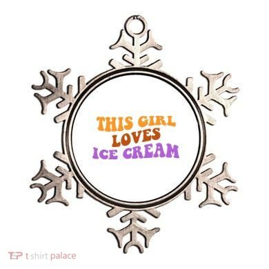 This Girl Loves Ice Cream Retro Cute Ornament