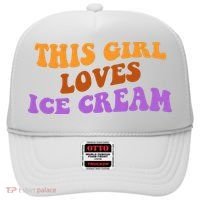 This Girl Loves Ice Cream Retro Cute Hat thumb 0