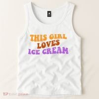 This Girl Loves Ice Cream Retro Cute Tank Top thumb 2