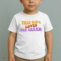 This Girl Loves Ice Cream Retro Cute Toddler T-Shirt thumb 2